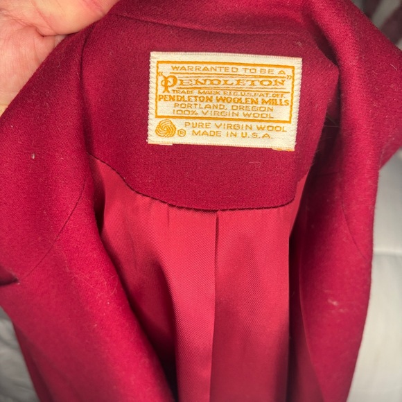 Vintage Pendleton Rich Red Wool Blazer - Picture 4 of 5
